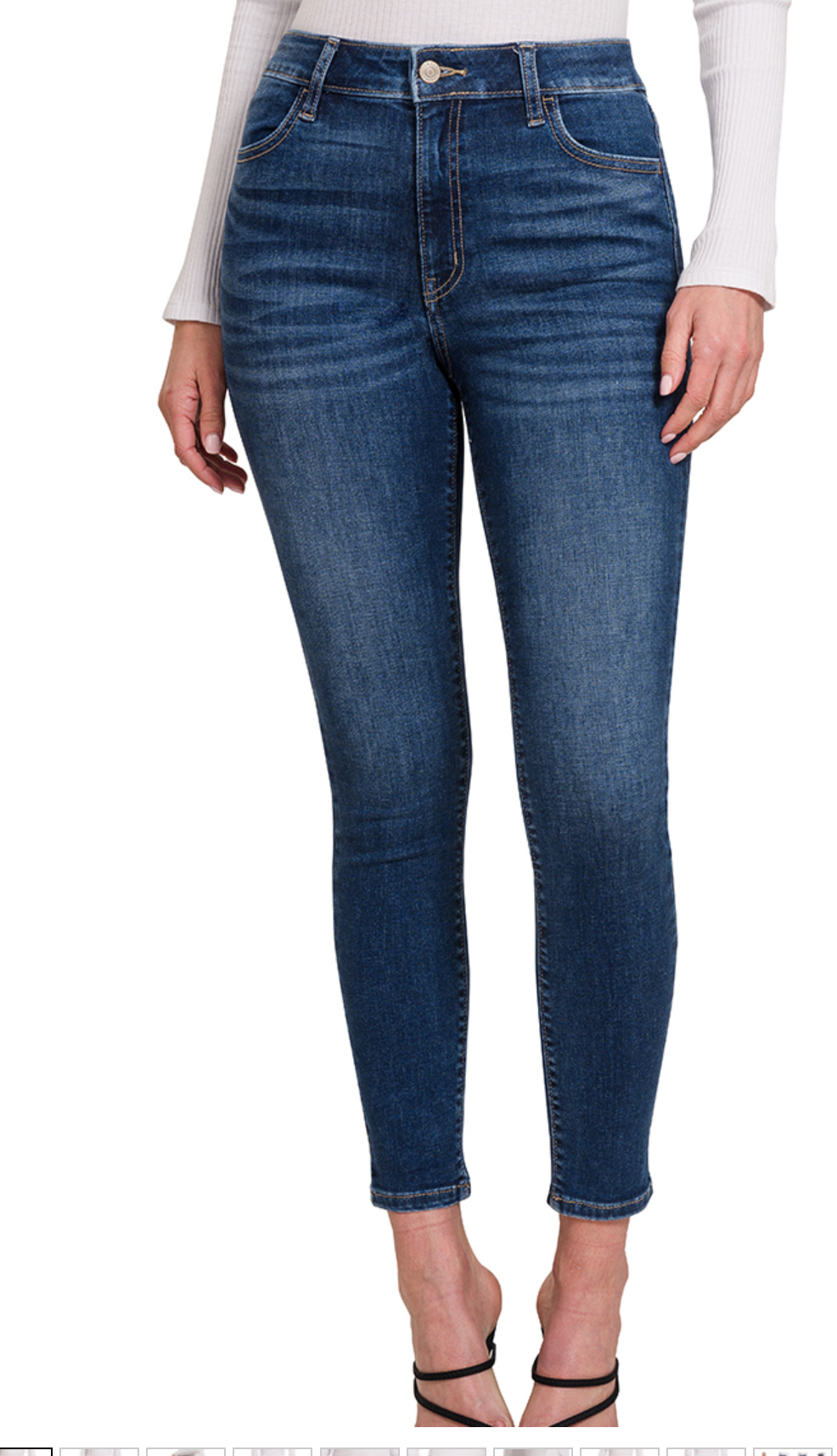 HIGH WAIST SKINNY JEGGING JEANS - ZENANA